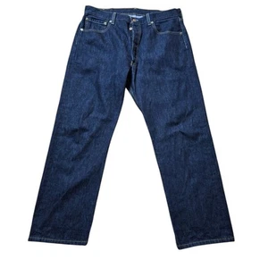 Levis 501 Jeans Mens 36 (35) x30 (28.5) Prewashed Dark Black Copper Buttons - Picture 1 of 17