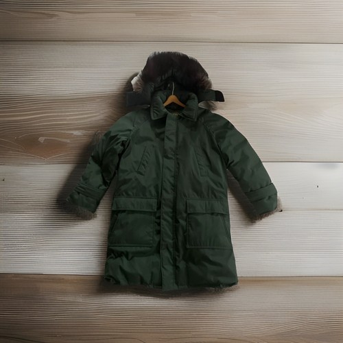 CANADA GOOSE Gol Goose Canada autentico piumino d'oca verde cappuccio pelliccia parka med