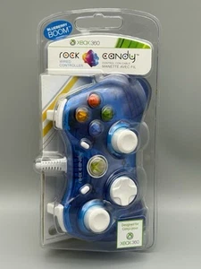 Blueberry BOOM Xbox 360 Rock Candy Blue Wired Controller New Sealed - Picture 1 of 6