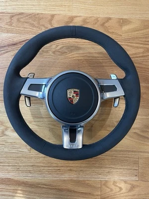 Volante Porsche Alcantara Sport Design OEM Genuino Completo 991 981 997 Foto 1 de 4