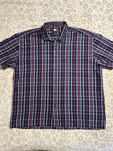 Camicia Tommy Hilfiger manica corta con bottoni uomo XXL T9 - Foto 1 di 5