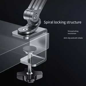 360 Degree Aluminum Tablet Holder with Adjustable Height and Anti Slip Design - Afbeelding 1 van 14