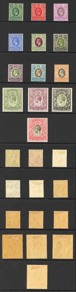 Somaliland SG73/85 Set Wmk Script M/M (tonificado) Cat 200 libras Foto 1 de 1