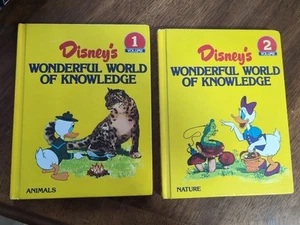 Disney Wonderful World of Knowledge Vol 1 And Vol 2 Animals & Nature 1982 HC - Picture 1 of 6