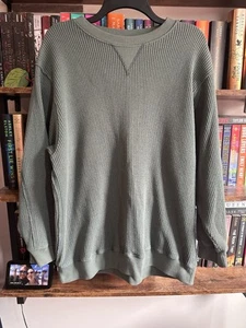 Women’s American Eagle Oversized Olive Colored Waffle Sweater Size M - Picture 1 of 2
