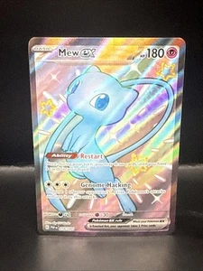 Pokemon Juego de Cartas Coleccionables Paldean Fates Mew ex 216/091 Brillante Arte Completo Casi Como Nuevo A - Imagen 1 de 4