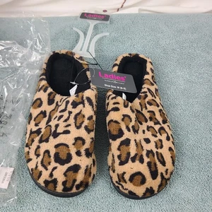 Bobbie Brooks Ladies Slip-on Slippers Cheetah/Leopard Print Small (8-9) Medium - Picture 1 of 8