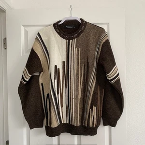 Vintage Protege Collection Coogi-Stil strukturierter Rundhalsausschnitt Pullover Herren Large - Bild 1 von 11