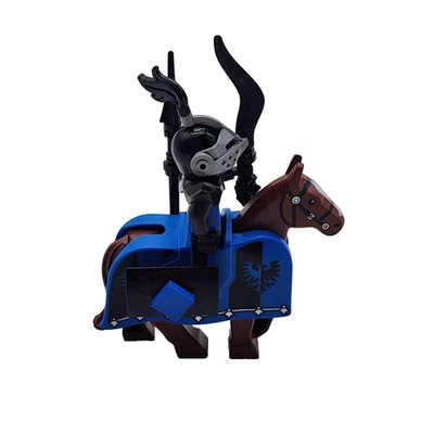 LEGO CASTLE BLACK FALCON BLACK/BROWN HORSEMAN - Image 1 of 4