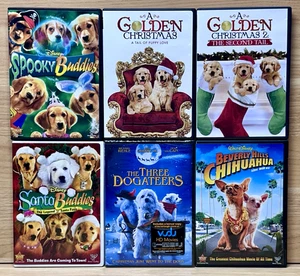 Dog Movie DVD Lot Spooky & Santa Buddies, Golden Christmas, Dogateers, Chihuahua - Picture 1 of 5