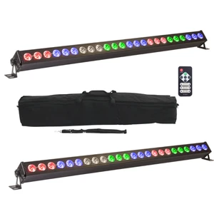 Thor LB004 LED Bar Batten 24 x 4W RGBW Pair inc Bag Bundle DJ Disco - Picture 1 of 5