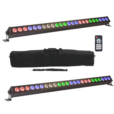 Thor LB004 LED Bar Batten 24 x 4W RGBW Pair inc Bag Bundle DJ Disco - Image 1 of 4