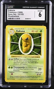 CGC 6 Kakuna 033/102 Base Set (Shadowless) Regular - Bild 1 von 3