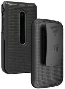 Hard Case Cover and Belt Clip Holster Combo for LG Wine 2 LTE Flip Phone LM-Y120 - Picture 1 of 66