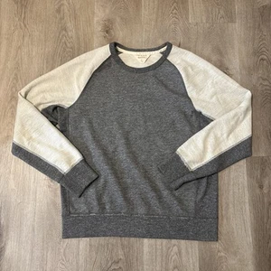 Rag & Bone Men's Gray and White Two Tone Pullover Crew Neck L Sweater - Picture 1 of 11
