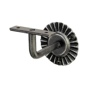 Schösswender Handlaufträger mit Winkel Wandabstand 90 schwarz lackiert patiniert - Bild 1 von 2