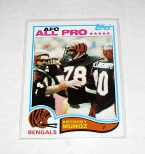 1982 Topps 51 Anthony Muñoz novato RC HOF Bengals - Imagen 1 de 2