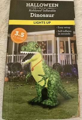 Halloween Dinosaur Inflatable Airblown 3.5Ft Yard Decor Party Prop - Image 1 of 4