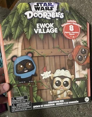 Disney DOORABLES Star Wars EWOK VILLAGE Collection Peek 8 Figures NEW SEALED - Image 1 of 2