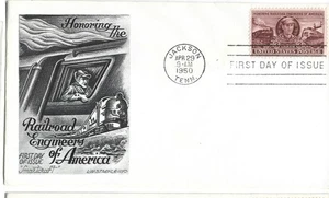1950 FDC, HONORING RAILROAD ENGINEERS, STAEHLE - Picture 1 of 1