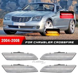 4PCS Clear Bumper Turn Signal Side Marker Light For 2004-2008 Chrysler Crossfire - Picture 1 of 8