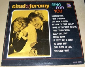 CHAD & JEREMY - Sing For You (LP, 1965) Very Good to VG+ - Imagen 1 de 1