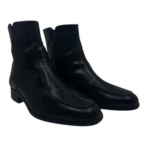 Botas al tobillo Florsheim para hombre de cuero negras sin usar, en caja, cremallera lateral, cómodas talla 9,0 D - Imagen 1 de 11