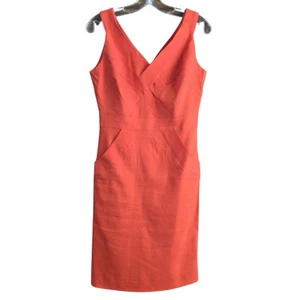 Milly of New York Damen Etuikleid Leinenmischung Rot Orange Größe 4 - Bild 1 von 5