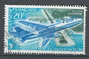 POLYNESIA FRENCH COLONIES AIRPLANE AVIATION USED STAMP LOT(POLY 582) - Picture 1 of 1