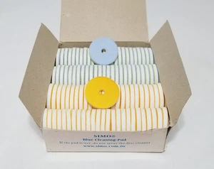 50 Simo Yellow Polishing Pads & 50 Blue Cleaning Pads Zdag 101 Repair CD DVD NEW - Picture 1 of 3