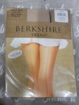Berkshire Trend Lace Top Backseam Thigh High Stockings Size AB - Image 1 of 2