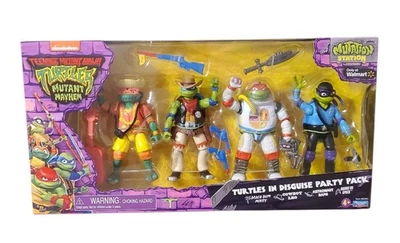 2023 TMNT Mutant Mayhem - Turtles In Disguise Party Pack 4 Figures Teenage Ninja - Image 1 of 3