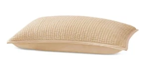 Donna Karan Sham Quilt Soft Velvet Hand-Stitched Pillow Cover Gold Queen B863 - Picture 1 of 8