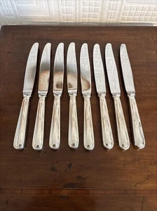 8er Set Dessertmesser 925 Silber Christofle Albi Muster 23 cm mit Henkeln - Bild 1 von 11