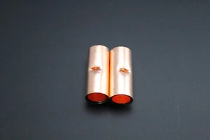 6 GAUGE COPPER BUTT CONNECTOR 2 PK CRIMP TERMINAL SPLICE CAR AWG BATTERY CUR6 - Picture 1 of 8