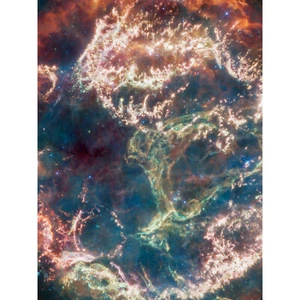 NASA James Webb Teleskop Cassiopeia A im Detail Kunst Leinwand Bild Druck 18X24 - Bild 1 von 5