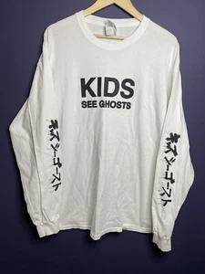 Kanye West Shirt Size XL White Kid Cudi Kids See Ghosts Long Sleeve Supcable - Picture 1 of 5