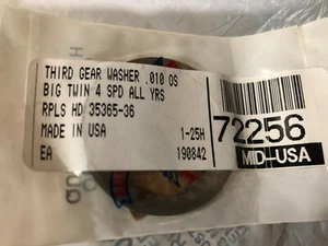 third gear washer .010 OVERSIZE harley big twin 4 speed 35365-36 - Picture 1 of 1