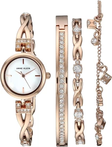Women'S Premium Crystal Accented Watch and Bracelet Set - Picture 1 of 12