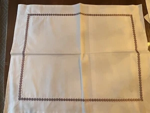 Juego de fundas de almohada D. Porthault blanca malva bordadas algodón nuevo con etiquetas nuevo con etiquetas - Imagen 1 de 6