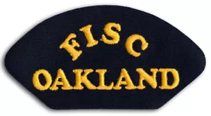 US Navy FISC Oakland Fleet Industrial Supply Center Cap Patch Iron-On - Picture 1 of 1