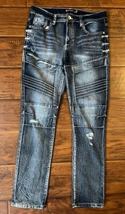 Southpole Skinny Blue Denim Distressed Jeans Men’s Size 32X30 - Picture 1 of 7