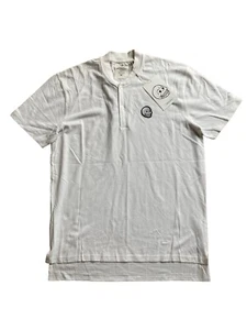 Cheap Monday Mens Medium Size Skull Badge Flat Collar Polo Shirt New - Picture 1 of 8