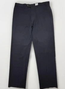 Ralph Lauren Mens Dress Pants Navy Blue Stretch Flat Front Trousers 38x34L - Picture 1 of 9