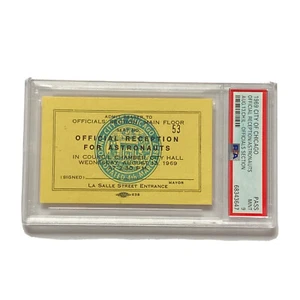1969 Apollo 11 Astronauts Reception Armstrong Aldrin Officials Ticket PSA Mint 9 - Picture 1 of 4