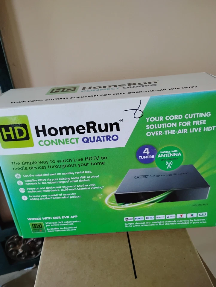 HDHomeRun Connect Quatro 4-Tuner OTA TV Tuner DVR (HDHR5-4US) New - Image 1 of 1