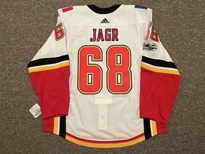 Jaromir Jagr - Calgary Flames - 2017-18 Adidas MiC Authentic Away Jersey sz 56 - Picture 1 of 8