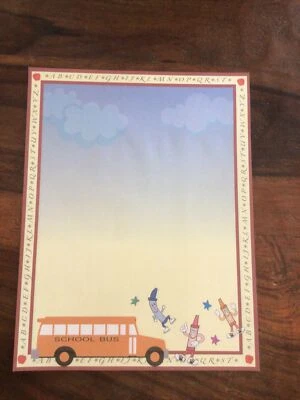 School Theme ~ School Bus Computer Printer Paper 8.5” x 11”  19 Sheets - Image 1 of 3