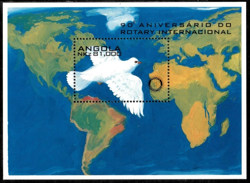 Angola 1995 - Rotatorio - Hoja de estampillas de recuerdo - Scott #936 - MNH Foto 1 de 1