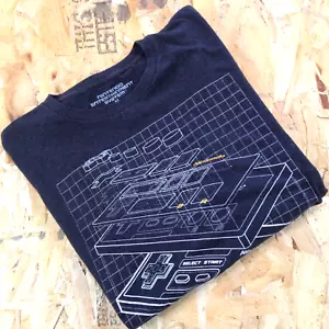 Nintendo Controller kurzärmeliges dunkelgraues T-Shirt Grafik Rundhalsausschnitt Herren XL - Bild 1 von 7